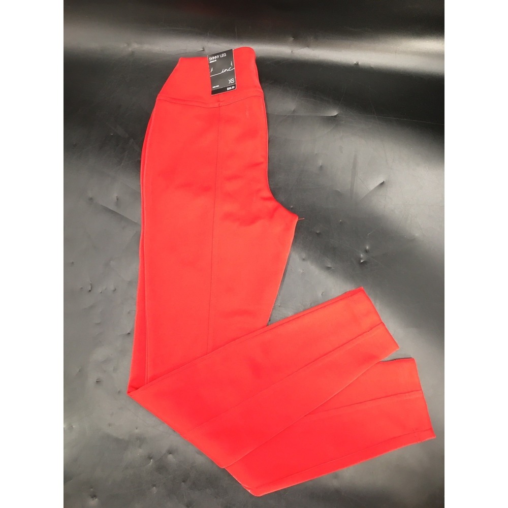 NWT INC International Concepts High Rise Skinny Leg Pants Women's‎ XS Red